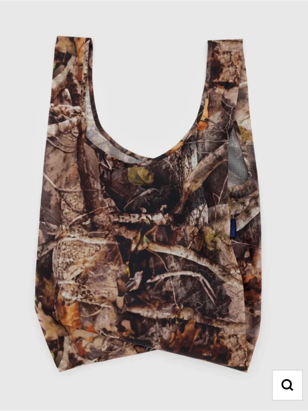 RARE BAGGU PHOTO FOREST TREES WOODS Camo Print Reusable Tote Bag STANDARD